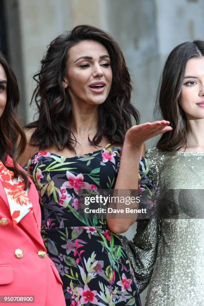 Michelle Keegan poses at a photocall ahead of her first catwalk show for Very.co.uk at One Marylebone on April 24, 2018 in London, England.