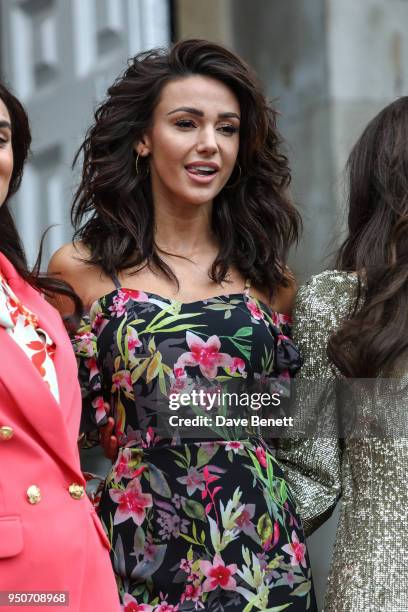 Michelle Keegan poses at a photocall ahead of her first catwalk show for Very.co.uk at One Marylebone on April 24, 2018 in London, England.