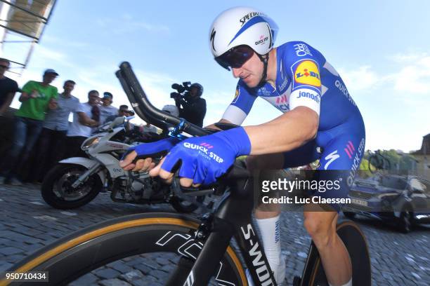 Elia Viviani of Italy and Team Quick-Step Floors / during the 72nd Tour de Romandie 2018, Prologue a 4km individual time trial stage from Fribourg to...