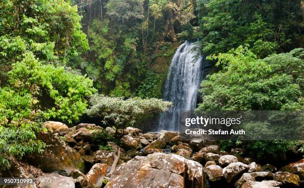 nam kat waterfall, tropical rainforest, near oudomxai, laos - oudomxai stock pictures, royalty-free photos & images