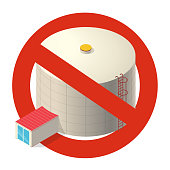 Prohibition of tank for storing water, gas, oil, oxygen and other solid fuels. Strict ban on construction of cistern.