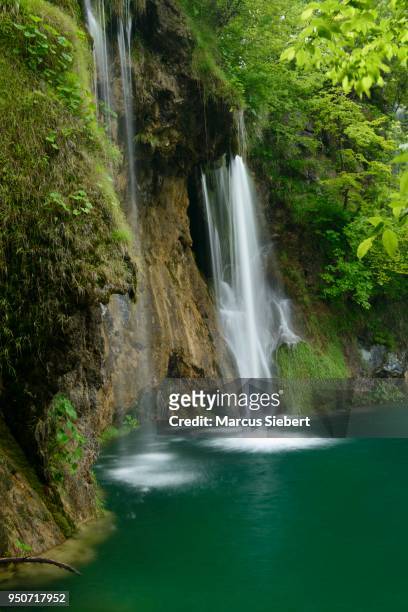 waterfall, plitvice lakes national park, jezera, lika-senj county, croatia - kommunen lika senj bildbanksfoton och bilder