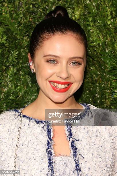 Bel Powley attends the 13th Annual Tribeca Film Festival CHANEL Dinner at Balthazar on April 23, 2018 in New York City.