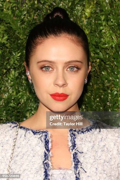 Bel Powley attends the 13th Annual Tribeca Film Festival CHANEL Dinner at Balthazar on April 23, 2018 in New York City.