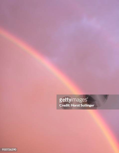 double rainbow segment, atmospheric optical phenomenon, bavaria, germany - light natural phenomenon stock pictures, royalty-free photos & images