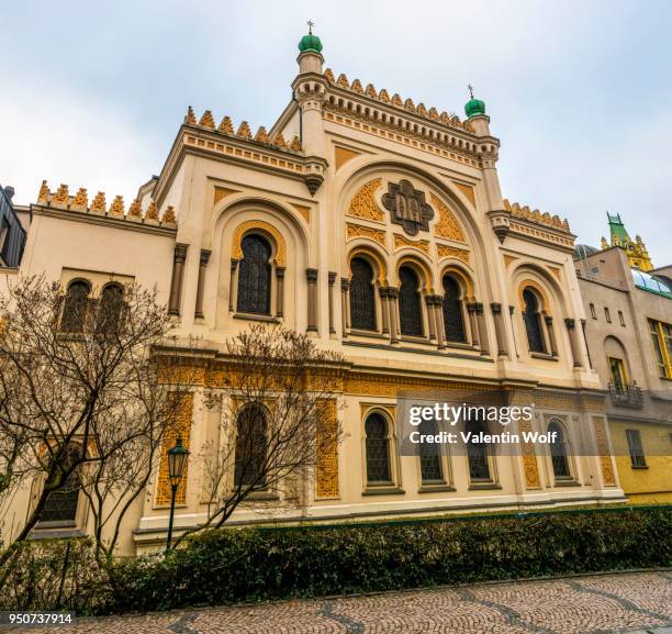 spanish synagogue, spanelska synagoga, josefstadt, jewish quarter, prague, czech republic - synagoga 個照片及圖片檔