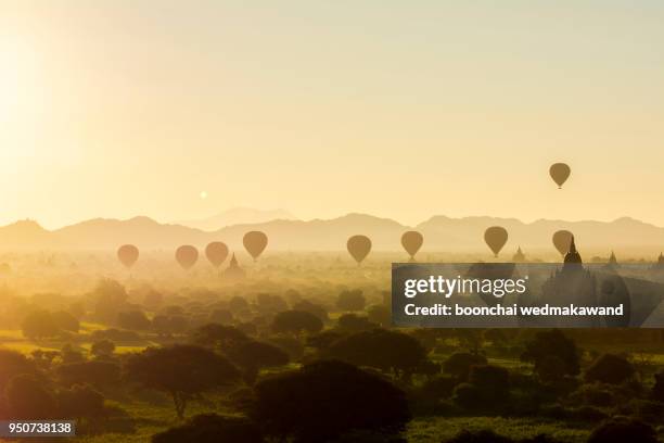 the temples of bagan(pagan), mandalay, myanmar - yangon stock pictures, royalty-free photos & images