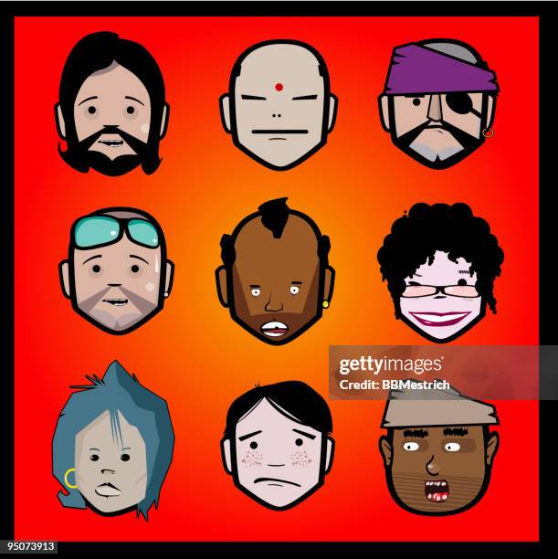Faces High-Res Vector Graphic