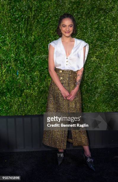 Actress Sasha Lane attends the 13th Annual Chanel Tribeca Film Festival Artist Dinner at Balthazar on April 23, 2018 in New York City.