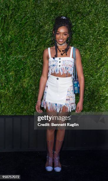 Selah Marley attends the 13th Annual Chanel Tribeca Film Festival Artist Dinner at Balthazar on April 23, 2018 in New York City.