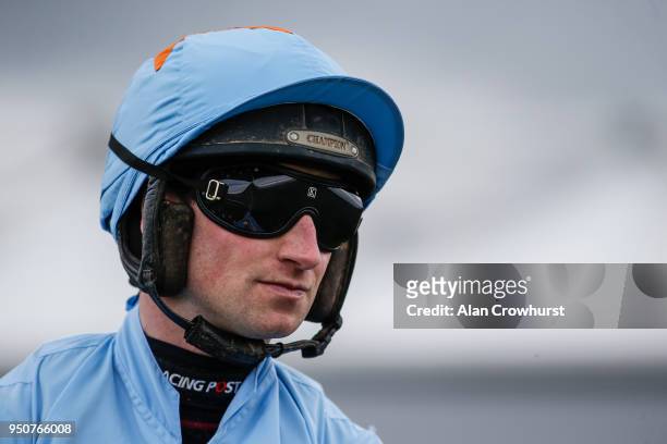 Patrick Mullins before riding Un De Sceaux to win The BoyleSports Champion Chase at Punchestown racecourse on April 24, 2018 in Naas, Ireland.
