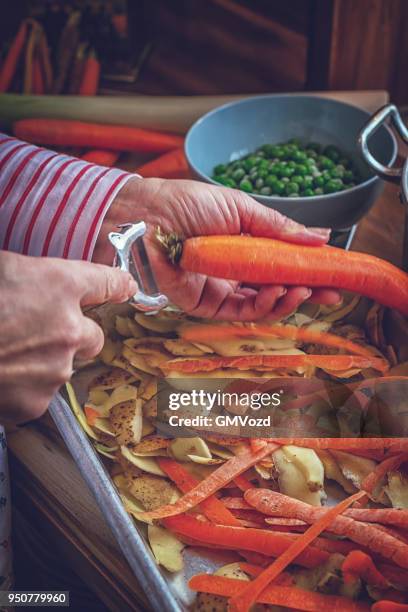 fresh vegetables for preparing shepard`s pie - shepards pie stock pictures, royalty-free photos & images