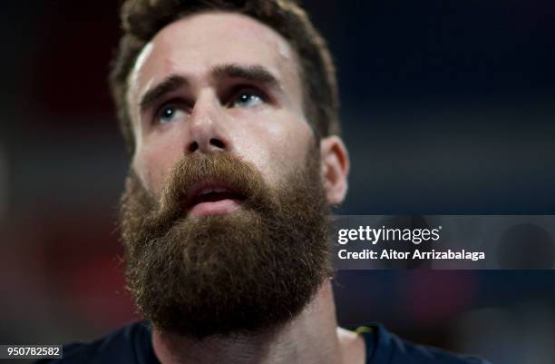 Luigi Datome, #70 of Fenerbahce Dogus Istanbul before the Turkish Airlines Euroleague Play Offs Game 3 between Kirolbet Baskonia Vitoria Gasteiz v...