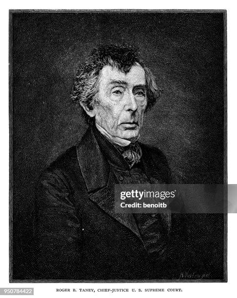 ilustrações, clipart, desenhos animados e ícones de roger brooke taney - presidente do supremo tribunal federal