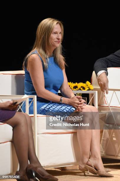 Founder and CEO, Diversity Lab and OnRamp Fellowship, Caren Ulrich Stacy speaks onstage during The Tory Burch Foundation 2018 Embrace Ambition Summit...