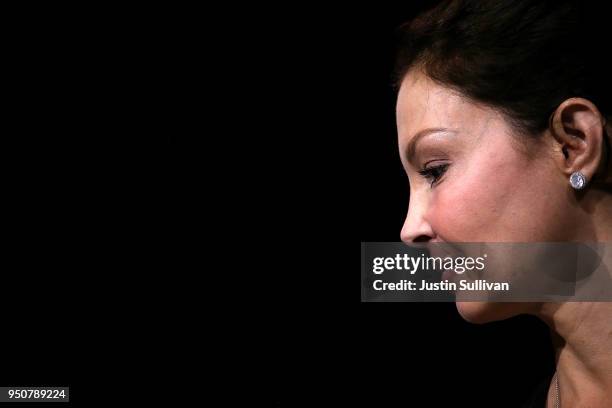 Actress and activist Ashley Judd looks on during the 29th annual Conference of the Professional Businesswomen of California on April 24, 2018 in San...