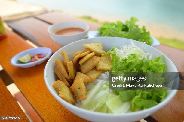 vietnamese food, bun cha - phong nha kẻ bàng national park fotografías e imágenes de stock