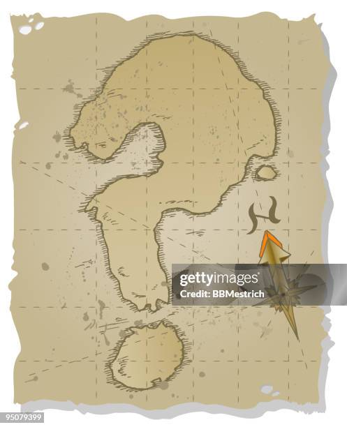 question map - pirate painting stock illustrations