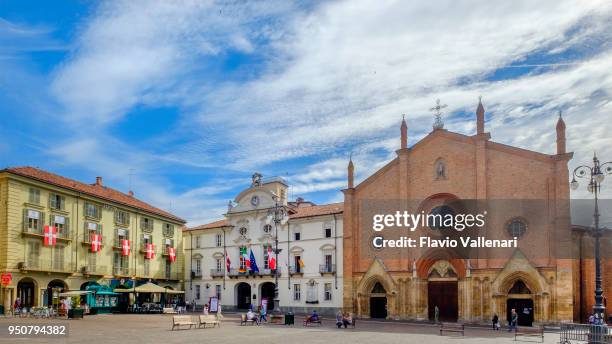 asti, piazza san secondo - italien - porphyry stock-fotos und bilder