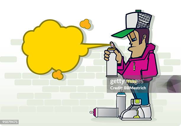 bboy painting - breakdancing stock illustrations
