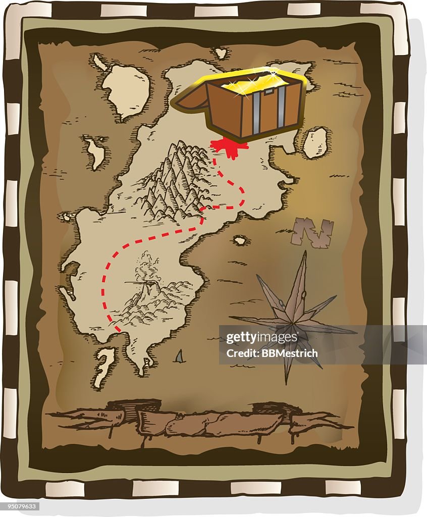 Graph Treasure Map Treasure Map High-Res Vector Graphic - Getty Images