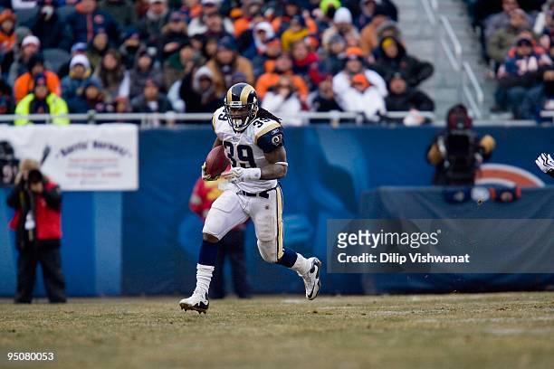 Steven Jackson of the St. Louis Rams rushes against the Chicago Bears at Soldier Field on December 6, 2009 in Chicago, Illinois. The Bears beat the...