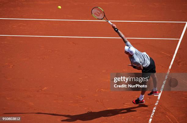 Andreas Haider Maurer during the match between Roberto Carballes Baena during the Barcelona Open Banc Sabadell, on 24th April 2018 in Barcelona,...