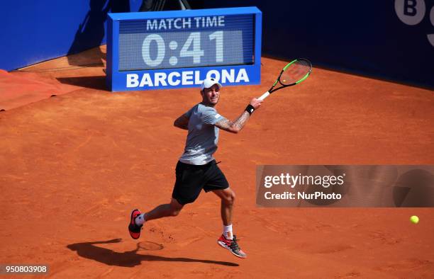 Andreas Haider Maurer during the match between Roberto Carballes Baena during the Barcelona Open Banc Sabadell, on 24th April 2018 in Barcelona,...