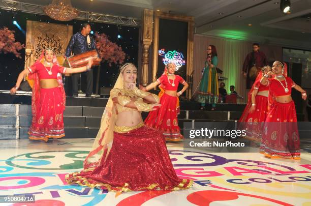 Dancers perform an alluring dance to the Ghoomar song from the Bollywood film Padmavati during the William Osler Health Foundation's Holi Gala Event...