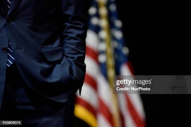 Joe Biden, 47th vice-president of the United States, delivers a speech in the Carfagno Lecture series about public service and leadership to...