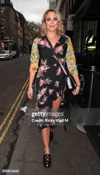 Lydia Rose Bright seen attending Barefoot House of Sole - party in Soho on April 24, 2018 in London, England.