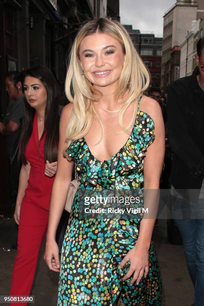 Georgia Toffolo seen attending Barefoot House of Sole - party in Soho on April 24, 2018 in London, England.