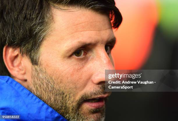 Lincoln City manager Danny Cowley during the pre-match warm-up prior to the Sky Bet League Two match between Coventry City and Lincoln City at Ricoh...