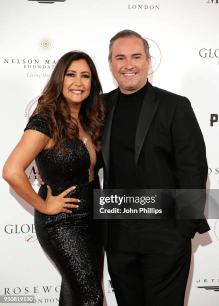 Maria Bravo and Nick Ede attend The Nelson Mandela Global Gift Gala at Rosewood London on April 24, 2018 in London, England.