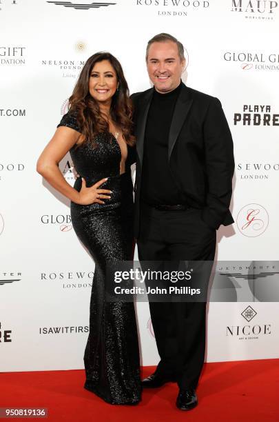 Maria Bravo and Nick Ede attend The Nelson Mandela Global Gift Gala at Rosewood London on April 24, 2018 in London, England.