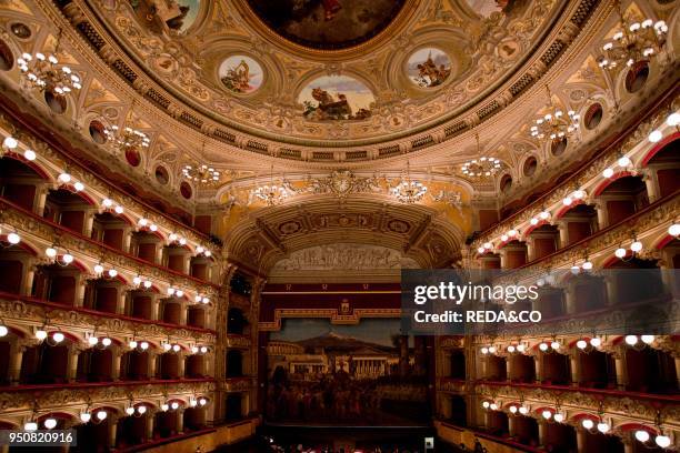 Massimo Bellini theatre, Catania, Sicily, italy, Europe.