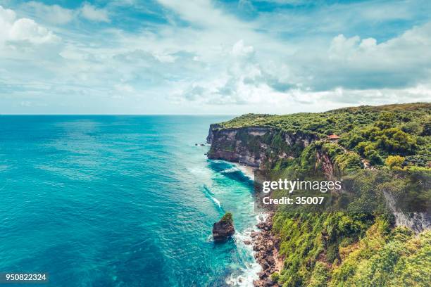 pura luhur uluwatu temple viewpoint on bali island, indonesia - uluwatu stock pictures, royalty-free photos & images