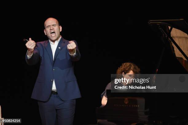 Opera singer Michael Fabiano performs onstage during The Tory Burch Foundation 2018 Embrace Ambition Summit at Alice Tully Hall on April 24, 2018 in...