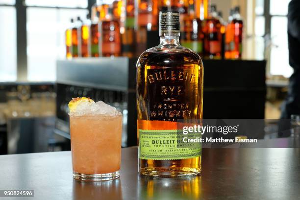 The Game Changer cocktail on display at the Bulleit at Tribeca Film Festival lunch at Spring Studios on April 24, 2018 in New York City.