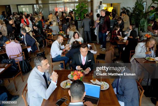 Guests attend the Bulleit at Tribeca Film Festival lunch at Spring Studios on April 24, 2018 in New York City.