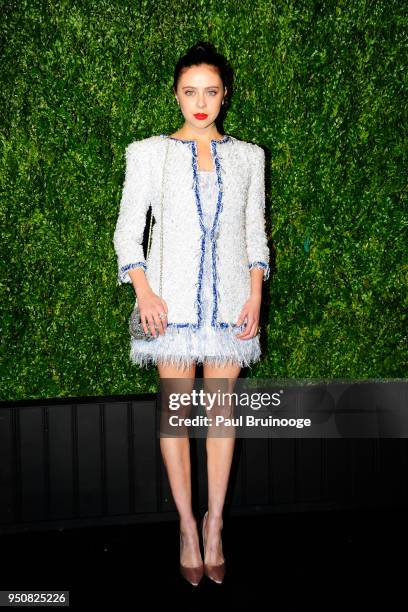 Bel Powley attends CHANEL Tribeca Film Festival Artists Dinner at Balthazar on April 23, 2018 in New York City.