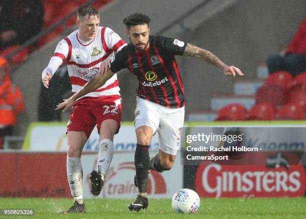 Blackburn Rovers' Derrick Williams during the Sky Bet League One match between Doncaster Rovers and Blackburn Rovers at Keepmoat Stadium on April 24,...