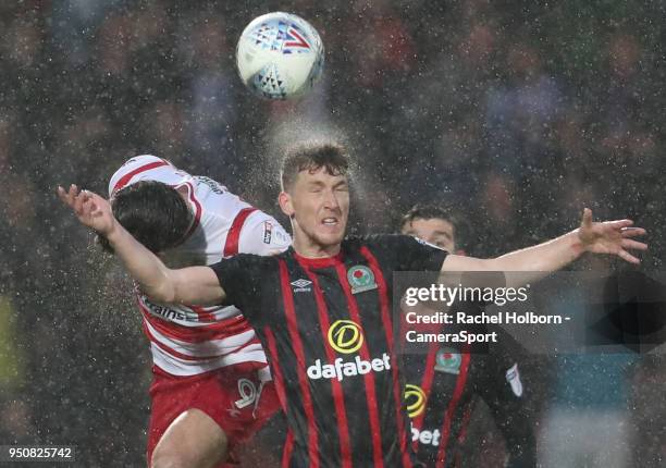 Blackburn Rovers' Richard Smallwood during the Sky Bet League One match between Doncaster Rovers and Blackburn Rovers at Keepmoat Stadium on April...