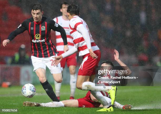 Blackburn Rovers' Darragh Lenihan during the Sky Bet League One match between Doncaster Rovers and Blackburn Rovers at Keepmoat Stadium on April 24,...