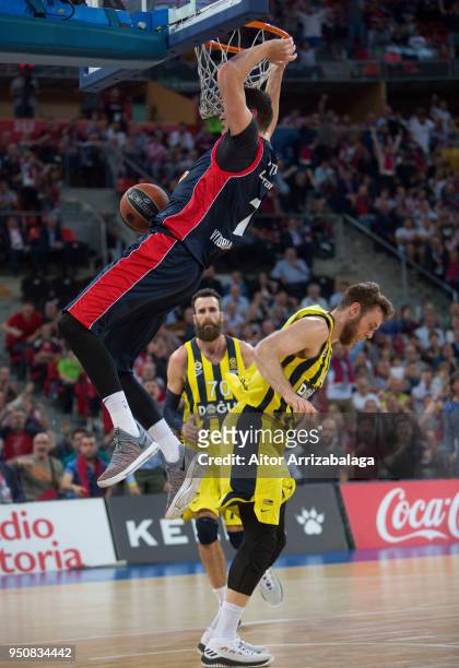 Johannes Voigtmann, #7 of Kirolbet Baskonia Vitoria Gasteiz in action during the Turkish Airlines Euroleague Play Offs Game 3 between Kirolbet...