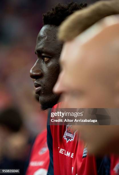 Ilimane Diop, #12 of Kirolbet Baskonia Vitoria Gasteiz during the Turkish Airlines Euroleague Play Offs Game 3 between Kirolbet Baskonia Vitoria...