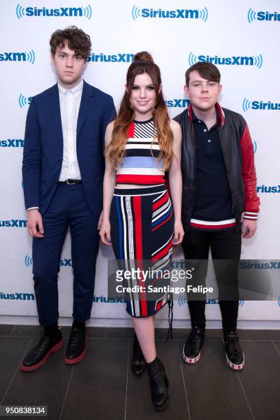 Noah, Sydney and Graham of Echosmith visit SiriusXM Studios on April 24, 2018 in New York City.