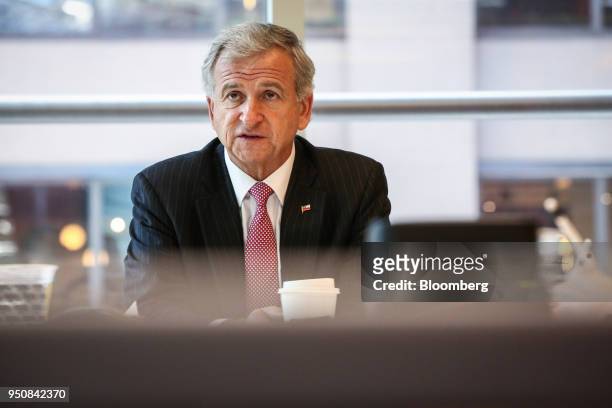 Felipe Larrain, Chile's new finance minister, speaks during an interview in New York, U.S., on Tuesday, April 24, 2018. Larrain said he was in favor...