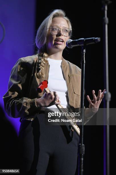 Elle Reeve honored at the Tribeca Disruptive Innovation Awards and luncheon sponsored by Bulleit Frontier Whiskey, during the 2018 Tribeca Film...