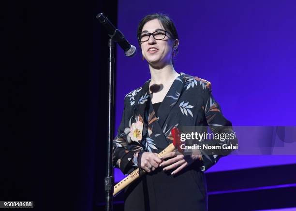 Etty Ausch is honored at the Tribeca Disruptive Innovation Awards and luncheon sponsored by Bulleit Frontier Whiskey, during the 2018 Tribeca Film...